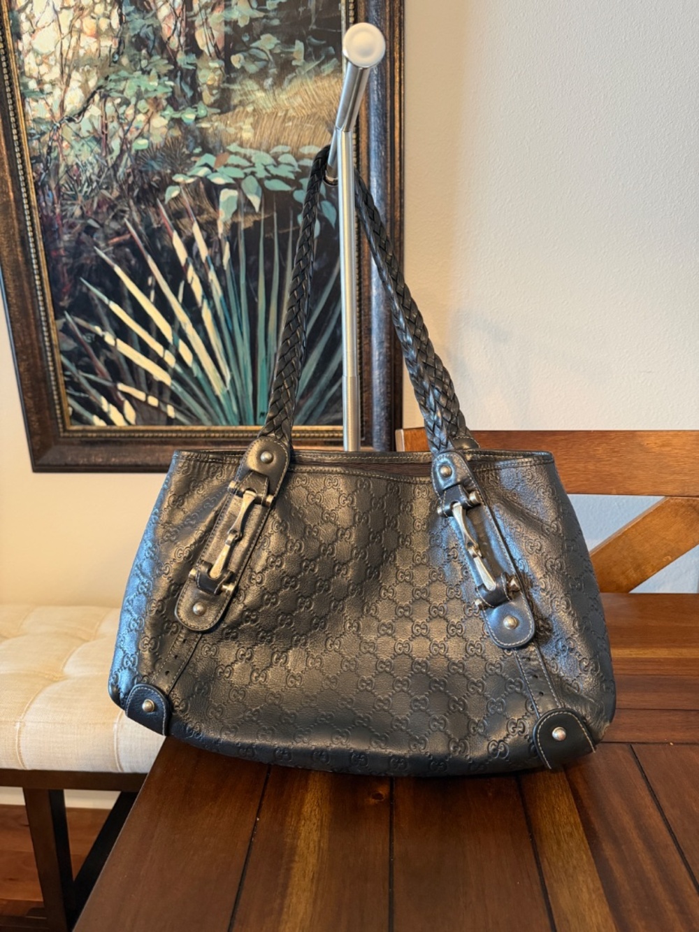 Gucci Bag Shoulder Pelham Black Leather shoulder bag/tote